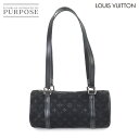 【新品同様】 ルイ ヴィトン LOUIS VUITTON モノグラム サテン リトル パピヨン ハンド バッグ レザー ノワール M92352 ブラック Little Papillon 【中古】(4)