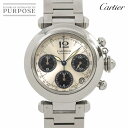カルティエ Cartier パシャC クロノグラフ W31048M7 ボーイズ 腕時計 デイト シルバー オートマ 自動巻き ウォッチ PashaC 【中古】