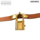 エルメス HERMES ケリーウォッチ ヴィンテージ レディース 腕時計 ゴールド ブラウン クォーツ ウォッチ カデナ Kelly Watch 【中古】