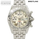 ブライトリング BREITLING コックピット A13358 メンズ 腕時計 デイト アイボリー 自動巻き ウォッチ ChronoGalactic 【中古】