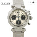 【OH 新品仕上げ 済み】 カルティエ Cartier パシャC クロノグラフ W31048M7 ボーイズ 腕時計 デイト シルバー オートマ 自動巻き ウォッ...