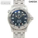 オメガ OMEGA シーマスター プロフェッショナル 2552 80 ボーイズ 腕時計 デイト ネイビー オートマ 自動巻き ウォッチ Seamaster 【中...