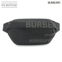 【新品同様】 バーバリー BURBERRY ソニー バムバッグ ホースフェリー プリント クロスボディ バッグ ウエストポーチ ナイロン ブラック 805848...