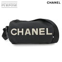 シャネル CHANEL スポーツライン ショルダー バッグ ナイロン ブラック A24984 ロゴ Shoulder Bag 【中古】