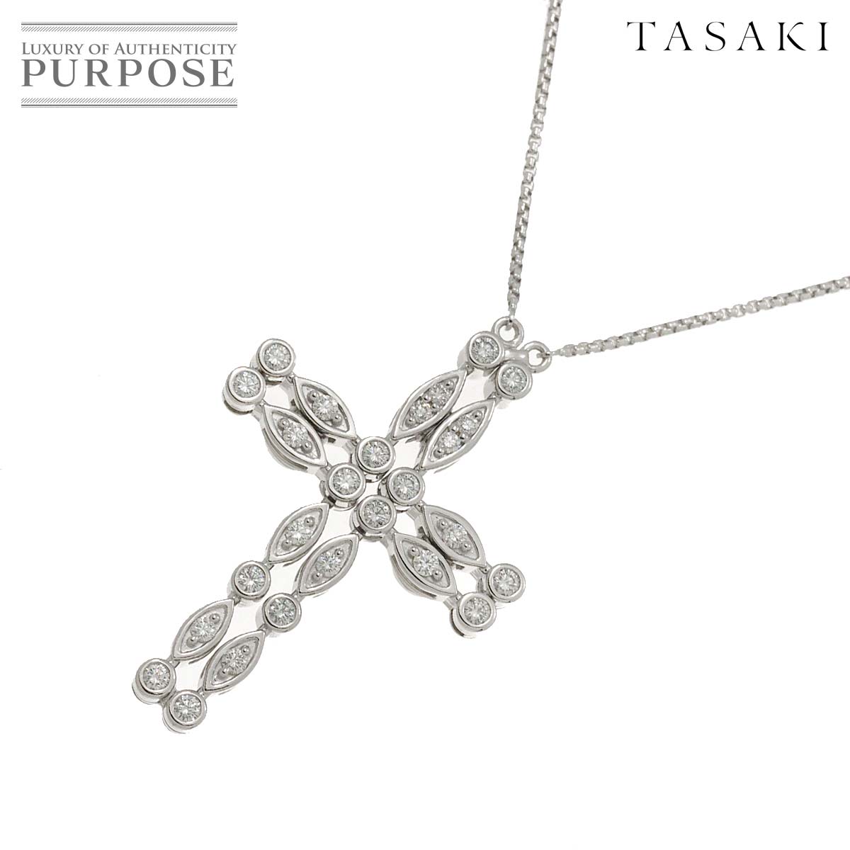 TASAKI タサキ ネックレス ダイヤモンド 田崎真珠 Pt850