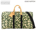 【未使用 展示品】 ルイ ヴィトン LOUIS VUITTON モノグラモ フラージュ キーポル バンドリエール 55 2way ボストン ショルダー バッグ ...