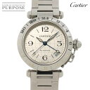 カルティエ Cartier パシャC メリディアン GMT W31078M7 ボーイズ 腕時計 デイト シルバー オートマ 自動巻き ウォッチ PashaC 【...