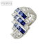 【新品仕上げ】 夏樹陽子 リング 14.5号 サファイヤ 1.40ct ダイヤ 0.73ct Pt プラチナ 指輪 作家物 【保証書付き】 Sapphire Ring【中古】 158,000円