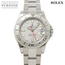 ロレックス ROLEX ヨットマスター ロレジウム 168622 K番 ボーイズ 腕時計 PT プラチナベゼル デイト オートマ 自動巻き ウォッチ Yacht...