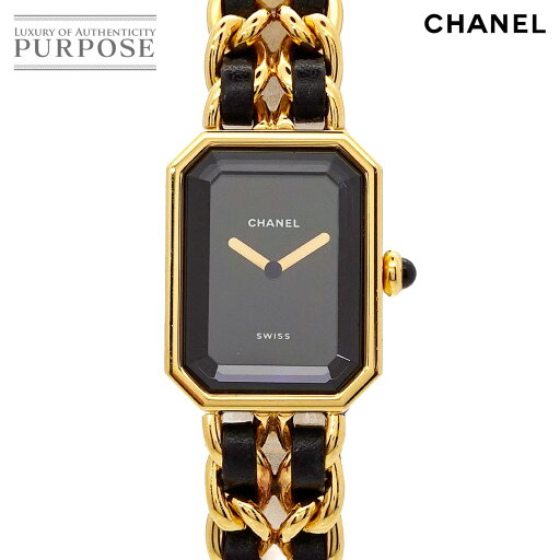 シャネル CHANEL プルミエール Lサイズ H0001 ヴィンテージ レディース 腕時計 ブラック ゴールド クォーツ ウォッチ Premiere 【中古】 シャネル CHANEL プルミエール Lサイズ H0001 ヴィンテージ レディース 腕時計 ブラック ゴールド クォーツ ウォッチ Premiere 【中古】