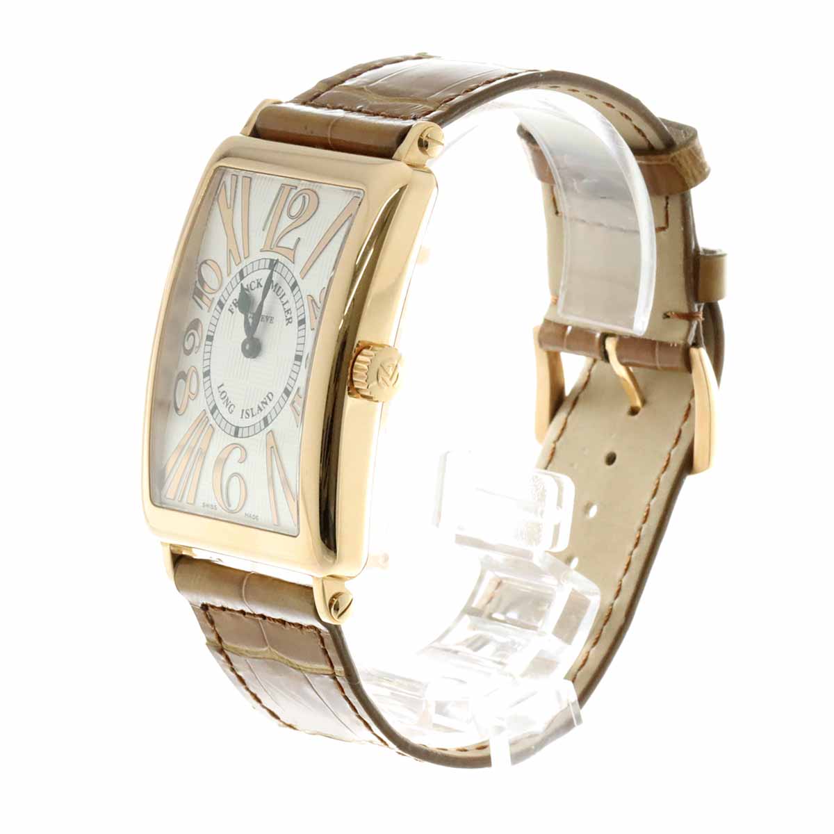 フランクミュラー FRANCK MULLER ロングアイランド レリーフ 1002QZRELV-R メンズ 腕時計 シルバー K18PG ピンクゴールド クォーツ ウォッチ Long island 【中古】