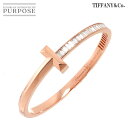 【新品同様】 ティファニー TIFFANY&CO. Tワン ワイド ダイヤ 2.71ct ブレスレット 16.5cm K18 PG ピンクゴールド 750 バン...
