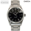 オメガ OMEGA シーマスター アクアテラ 2518 50 メンズ 腕時計 デイト ブラック クォーツ ウォッチ Seamaster Aqua Terra 【...