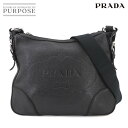 【美品】 プラダ PRADA ショルダー バッグ レザー ブラック シルバー 金具 Shoulder Bag 【中古】