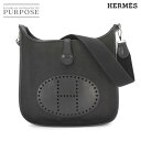 エルメス HERMES エブリン GM ショルダー バッグ トワルシェブロン スイフト ブラック □J刻印 シルバー 金具 Evelyne GM 【中古】