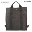 【美品】 エルメス HERMES エールライン サック アド MM リュックサック バックパック キャンバス グレー Her Line Ad MM 【中古】