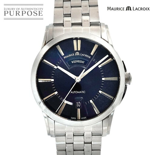 モーリス ラクロア MAURICE LACROIX ポントス デイデイト PT6158 メンズ 腕時計 ブラック オートマ 自動巻き ウォッチ Pontos Day date 【中古】 モーリス ラクロア MAURICE LACROIX ポントス デイデイト PT6158 メンズ 腕時計 ブラック オートマ 自動巻き ウォッチ Pontos Day date 【中古】