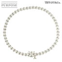 【新品同様】 ティファニー TIFFANY&Co. ビクトリア ライン ダイヤ ブレスレット 17cm Pt プラチナ 花 Diamond Bracelet【中...