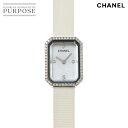 シャネル CHANEL プルミエール H2433 ダイヤベゼル レディース 腕時計 4P ダイヤ ホワイトシェル ラバー クォーツ ウォッチ Premiere 【中古】(2)