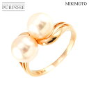 【新品同様】 ミキモト MIKIMOTO アコヤ真珠 7.4mm 12.5号 リング K14 PG ピンクゴールド 585 パール 指輪 Akoya Pearl Ring【中古】