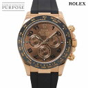 【新品仕上げ 済み】 ロレックス ROLEX コスモグラフ デイトナ 116515LN ランダム番 ルーレット メンズ 腕時計 チョコレートブラウン K18RG...