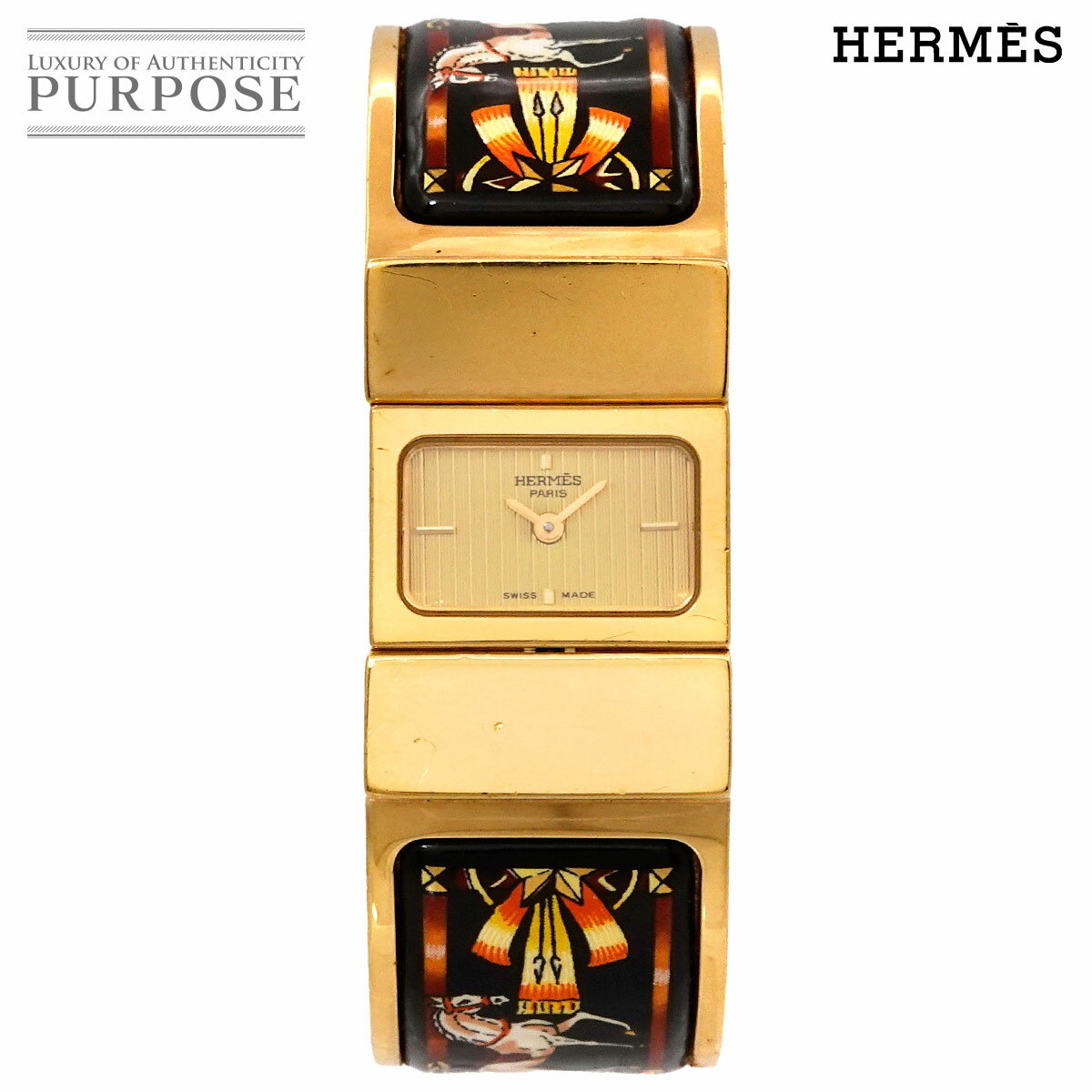 楽天市場】エルメス HERMES ロケ L01.201 バングルウォッチ