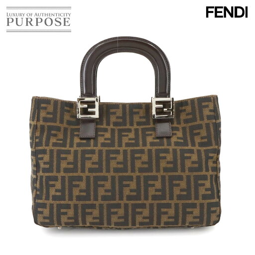 【未使用 展示品】 フェンディ FENDI ズッカ ハンド バッグ キャンバス レザー ブラウン ヴィンテージ シルバー 金具 Zucca Hand Bag 【中古】 【未使用 展示品】 フェンディ FENDI ズッカ ハンド バッグ キャンバス レザー ブラウン ヴィンテージ シルバー 金具 Zucca Hand Bag 【中古】