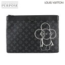 ルイ ヴィトン LOUIS VUITTON モノグラム エクリプス ポシェット アポロ ヴィヴィエンヌ クラッチ バッグ レザー ブラック グレー M52904 Clutch Bag 【中古】