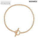 【新品同様】 エルメス HERMES フィネス ダイヤ ブレスレット 16cm SH K18 PG ピンクゴールド 750 Diamond Bracelet【中...