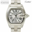 【新品仕上げ 済み】 カルティエ Cartier ロードスターGMT W62032X6 メンズ 腕時計 デイト シルバー オートマ 自動巻き ウォッチ Roadster 【中古】