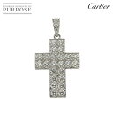 【新品同様】 カルティエ Cartier スクレ ドゥ ブドゥワール クロス ダイヤ K18 WG ホワイトゴールド 750 ペンダント トップ Cross Charm【証明書付き】【中古】