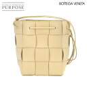 【美品】 ボッテガ ヴェネタ BOTTEGA VENETA イントレチャート スモール カセット クロスボディ バケット ショルダー バッグ レザー ベージュ 680218 Small Cassette Bucket Bag 【中古】