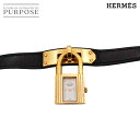 エルメス HERMES ケリーウォッチ ヴィンテージ レディース 腕時計 ホワイト ブラック クォーツ ウォッチ カデナ Kelly Watch 【中古】(2)