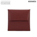 【新品同様】 エルメス HERMES バスティア コインケース 小銭入れ エプソン ルージュアッシュ W刻印 シルバー 金具 Bastia Coin Case 【中古】