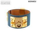 【未使用 展示品】 エルメス HERMES コリエドシアン バングル スイフト コルヴェール T刻印 ゴールド 金具 Collier De Chien Bangle 【中古】