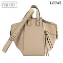 【未使用 展示品】 ロエベ LOEWE ハンモック スモール 2way ハンド ショルダー バッグ レザー サンド A538S35X18 ゴールド 金具 Hammock Small 【中古】