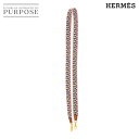 【新品同様】 エルメス HERMES バンドリエール サングル ジグザグ 25mm ショルダー ストラップ トワル スイフト ローズエテ ホワイト ルージュヴィフ D刻印 Bandouliere Sangles Zigzag 【中古】