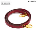 エルメス HERMES ケリー ボリード ショルダー ストラップ ボックスカーフ ルージュヴィフ ゴールド 金具 レッド Shoulder strap 【中古】
