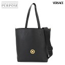 【未使用 展示品】 ヴェルサーチェ VERSACE メデューサ 2way トート ショルダー バッグ レザー ブラック 1011793 ゴールド 金具 Medusa Bag 【中古】