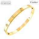 【新品同様】 カルティエ Cartier ラブ ブレス ハーフ ダイヤ 4P #16 K18 YG 750 ブレスレット バングル Love Bracelet【...