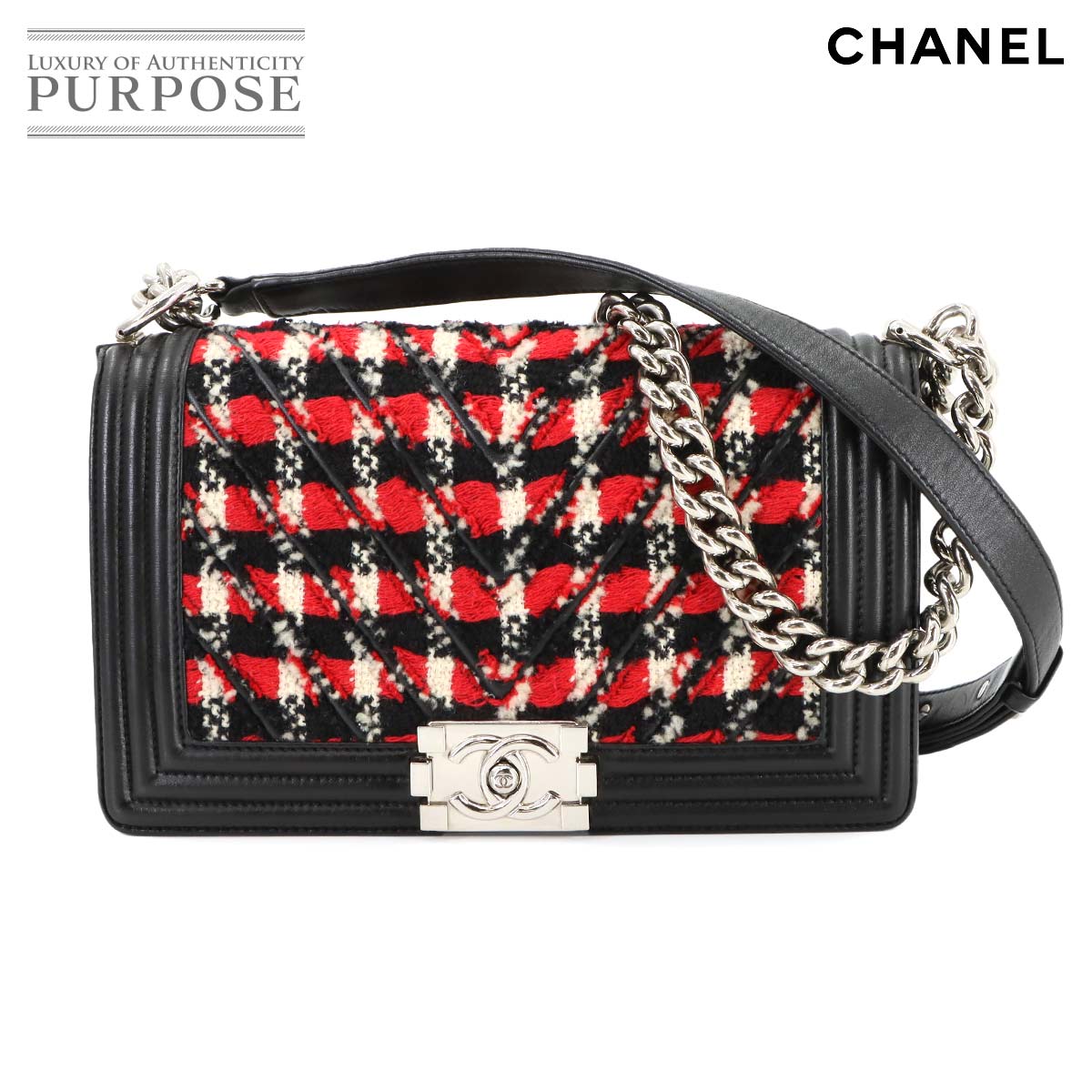 ◆希少◆VINTAGE◆【CHANEL】Chanel Boy*ツイード/レザー*バッグ 楽天市場】BOY CHANEL(素材(生地・毛糸)ツイード)(バッグ