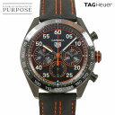 タグホイヤー TAG Heuer カレラ キャリバーホイヤー02 クロノグラフ ポルシェオレンジレーシング スペシャルエディション CBN2A1M メンズ 腕時計 ブラック 自動巻き Carrera 【中古】