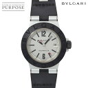 ブルガリ BVLGARI アルミニウム AL29TA レディース 腕時計 デイト シルバー ラバー クォーツ ウォッチ Aluminum 【中古】