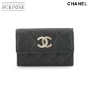 【未使用 展示品】 シャネル CHANEL マトラッセ カードケース 名刺入れ キャビアスキン ブラック AP4178 ゴールド 金具 Matelasse Card Case 【中古】