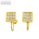 【新品仕上げ】 ダイヤ 0.40ct/0.40ct K18 YG イヤリング イエローゴールド 750 Diamond Earrings【中古】