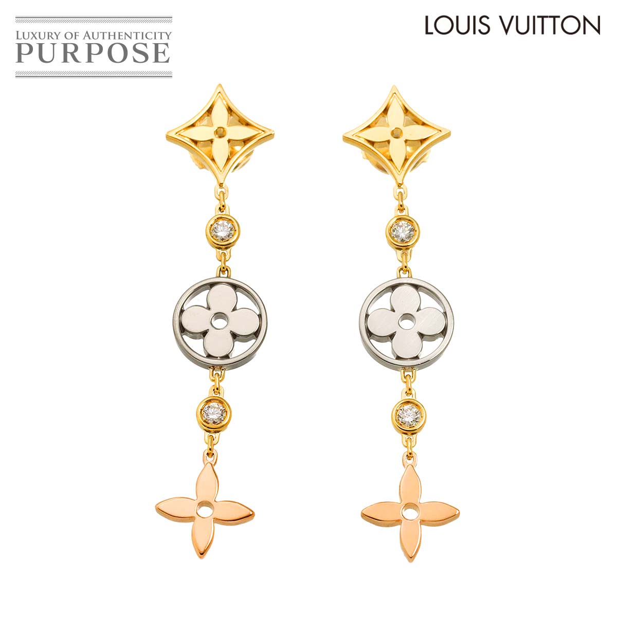 【Louis Vuitton】ピアス シングルピアス ロゴ ダイヤモンド 楽天市場】ピアス(ブランドルイ・ヴィトン・種類(宝石