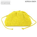 【新品同様】 ボッテガ ヴェネタ BOTTEGA VENETA ミニ ザ ポーチ ショルダー バッグ ラフィア レザー イエロー 585852 Mini The Pouch Bag 【中古】