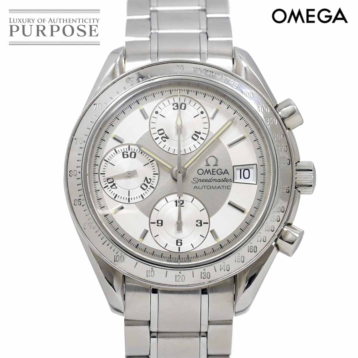 オメガ OMEGA スピードマスター デイト 3513 30 クロノグラフ メンズ 腕時計 シルバー オートマ 自動巻き ウォッチ Speedmaster 【中古】