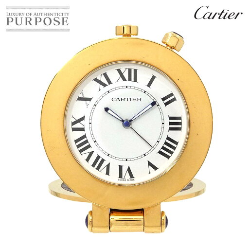 カルティエ Cartier トラベルクロック 置き時計 W0100045 アラーム クォーツ ウォッチ travel clock 【中古】 カルティエ Cartier トラベルクロック 置き時計 W0100045 アラーム クォーツ ウォッチ travel clock 【中古】