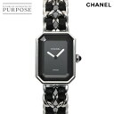 シャネル CHANEL プルミエール Mサイズ H0451 ヴィンテージ レディース 腕時計 ブラック シルバー クォーツ ウォッチ Premiere 【中古】